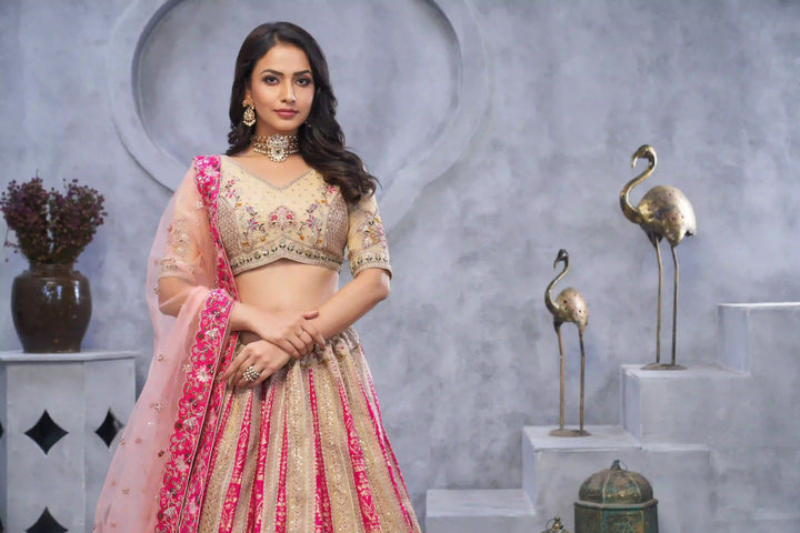 Elegant Organza Silk Lehenga with Dupatta | A Stylish and Sophisticated Choice