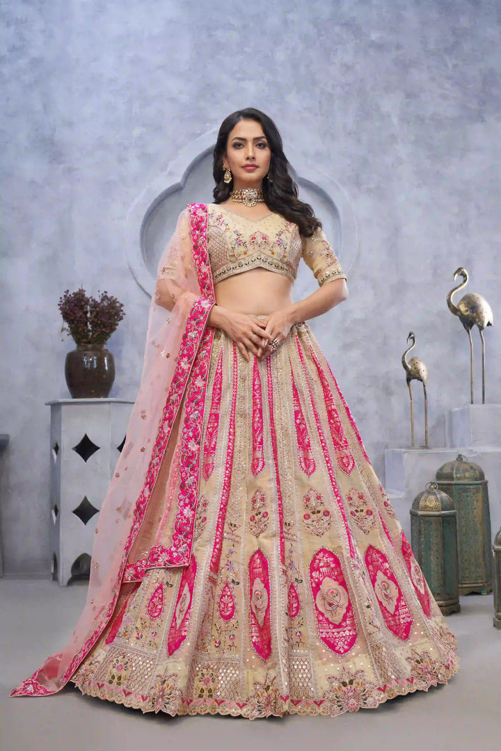 Elegant Organza Silk Lehenga with Dupatta | A Stylish and Sophisticated Choice