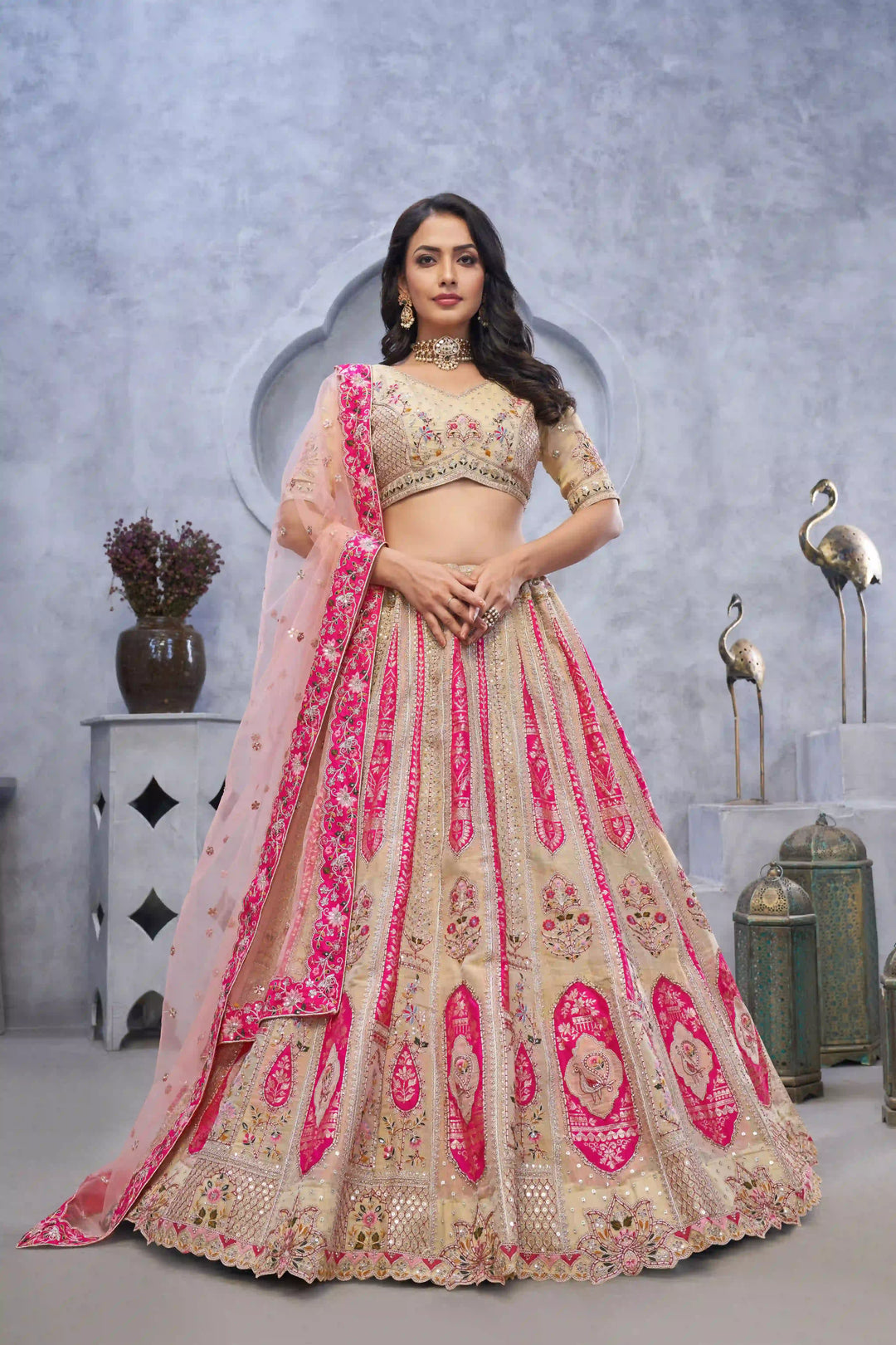 Elegant Organza Silk Lehenga with Dupatta | A Stylish and Sophisticated Choice