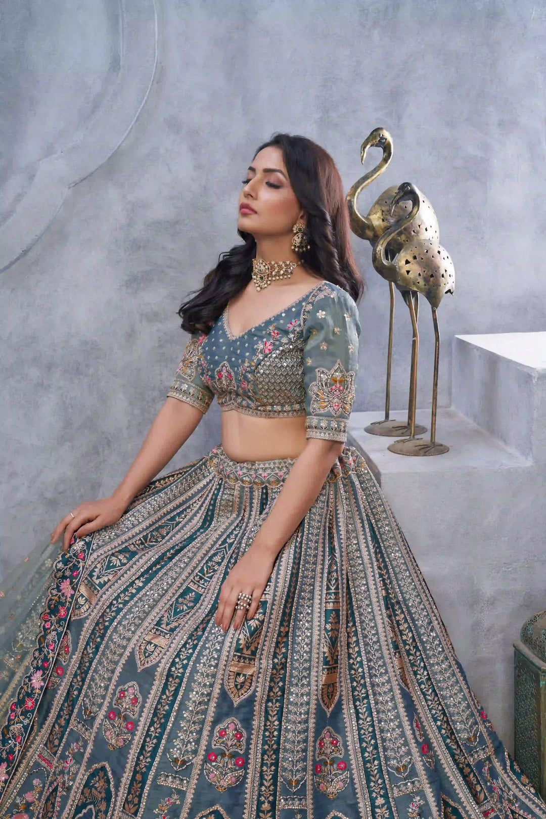 Elegant Organza Silk Lehenga with Dupatta | A Stylish and Sophisticated Choice
