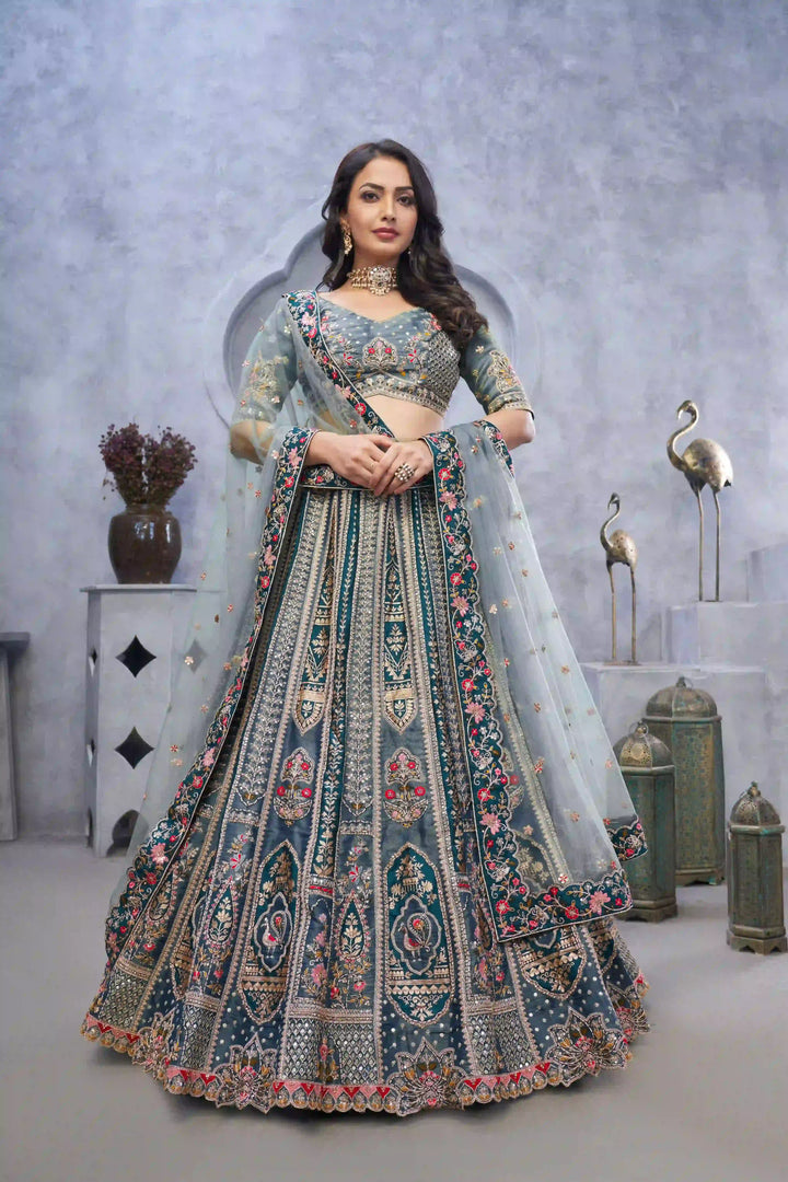 Elegant Organza Silk Lehenga with Dupatta | A Stylish and Sophisticated Choice