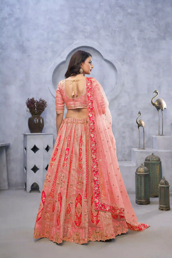 Elegant Organza Silk Lehenga with Dupatta | A Stylish and Sophisticated Choice