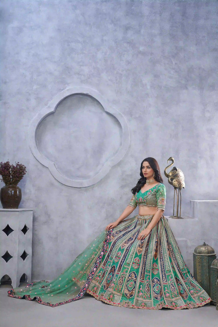 Elegant Organza Silk Lehenga with Dupatta | A Stylish and Sophisticated Choice