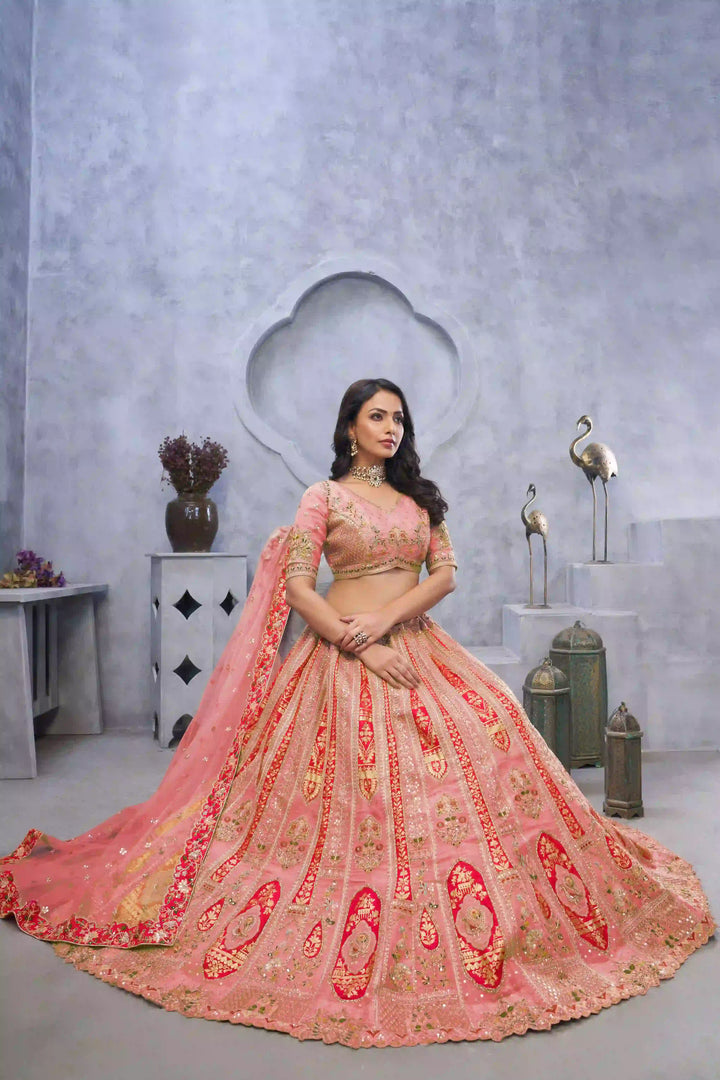 Elegant Organza Silk Lehenga with Dupatta | A Stylish and Sophisticated Choice