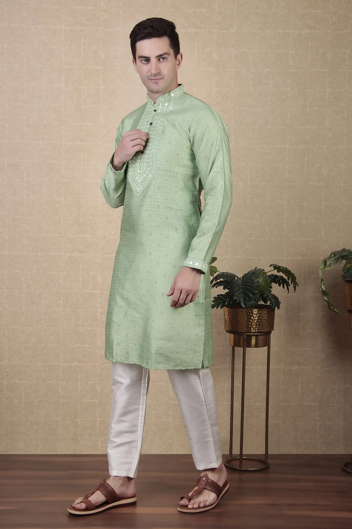 Ethnic Mirror Work Kurta Pyjama | Stylish Outfit for Festive Occasions