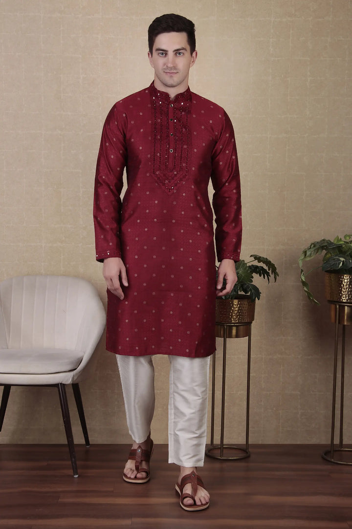Ethnic Mirror Work Kurta Pyjama | Stylish Outfit for Festive Occasions