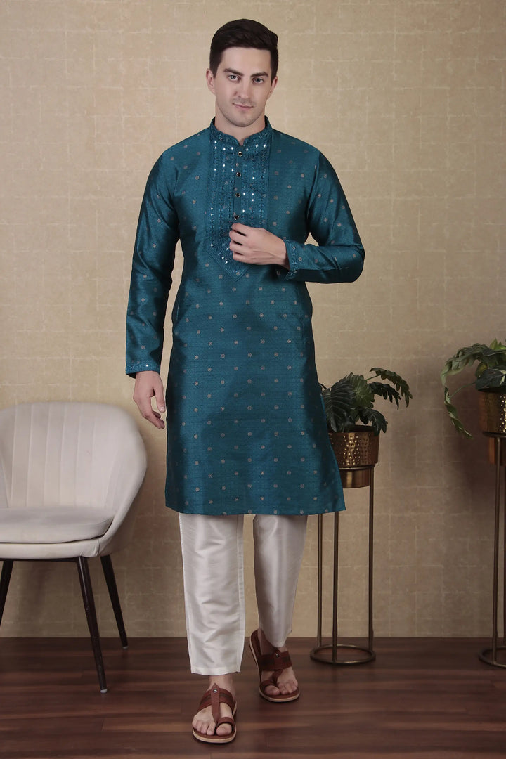 Ethnic Mirror Work Kurta Pyjama | Stylish Outfit for Festive Occasions
