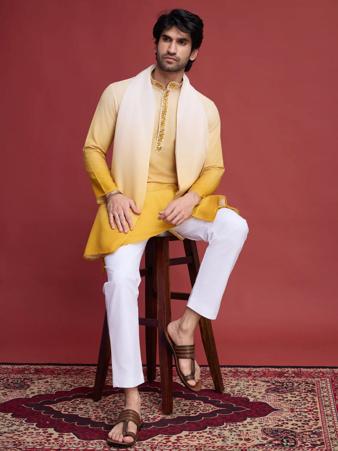 Party-Ready Rayon Kurta Set | Dupatta with Stunning Mirror Embellishments