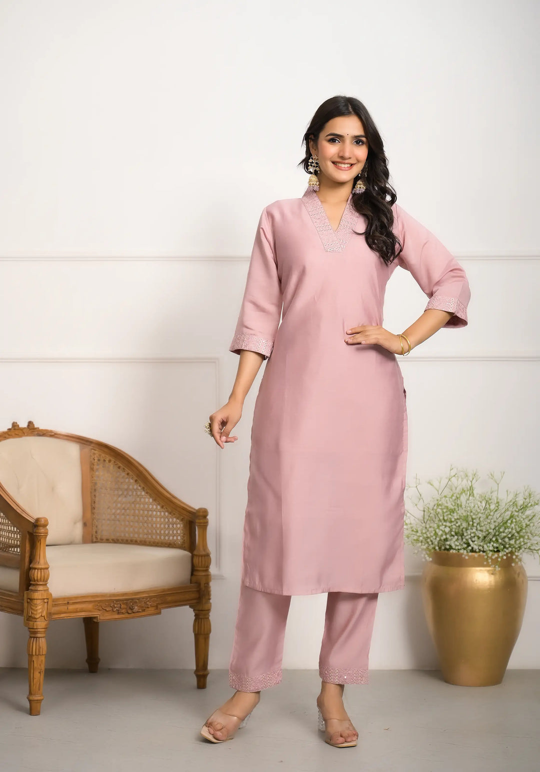 Gorgeous Teal Blue Suit | Viscose chanderi top bottom with Jacquard dupatta