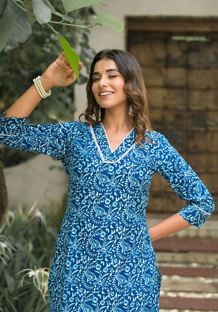 Designer Festive Kurti Set | Soft Cotton Fabric with Stunning Mirror Work