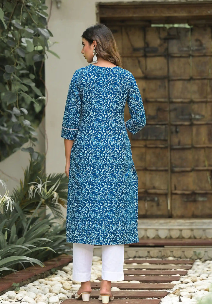 Designer Festive Kurti Set | Soft Cotton Fabric with Stunning Mirror Work