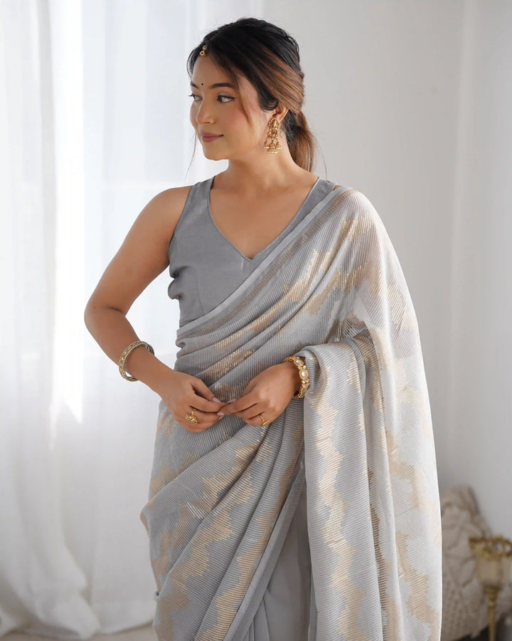 Stylish Georgette Saree | Mono Banglori Blouse Embroidered Border