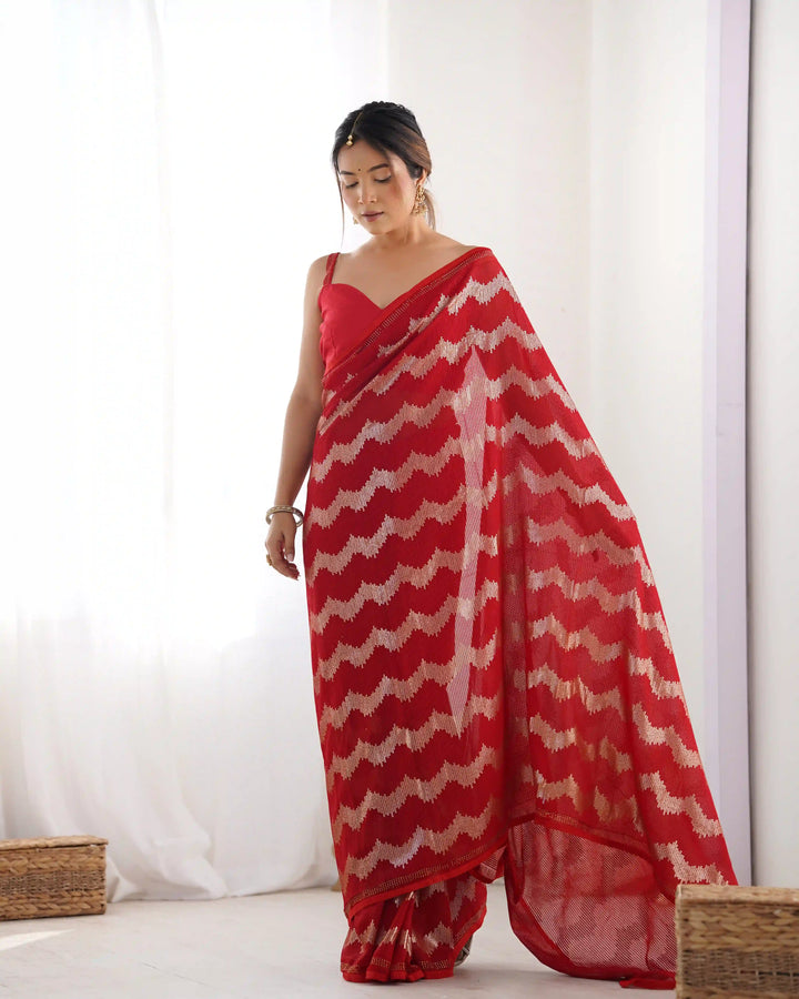 Stylish Georgette Saree | Mono Banglori Blouse Embroidered Border