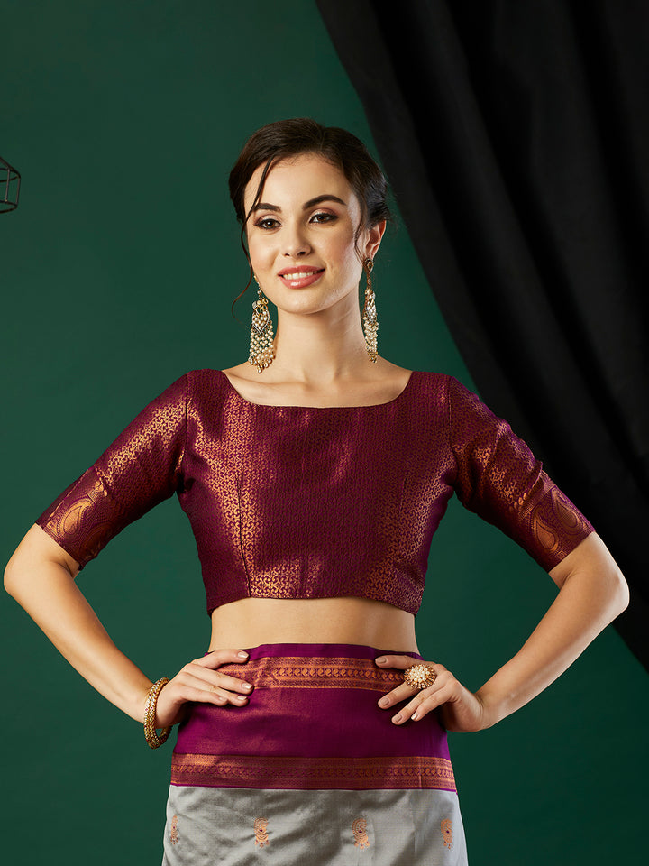 Fashionable Banarasi Silk Saree | Party Wear with Wevon Jari Blouse