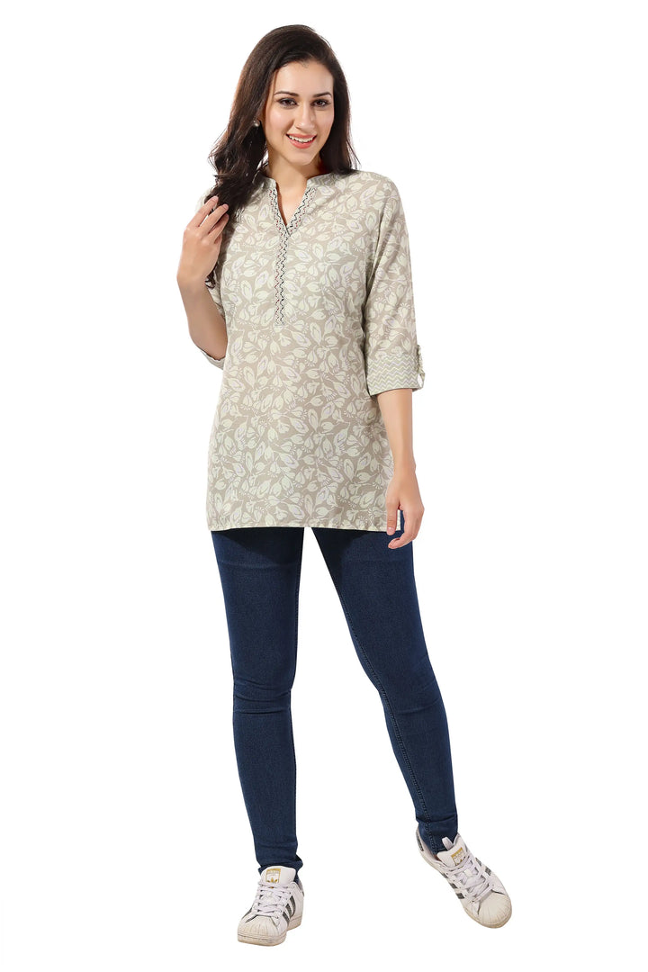 Stylish Rayon Short Kurti | Designer Print Party & Casual Wear