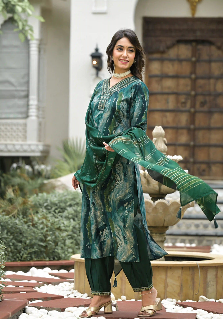 Luxurious Designer Suit | Soft Modal Silk Chanderi Dupatta