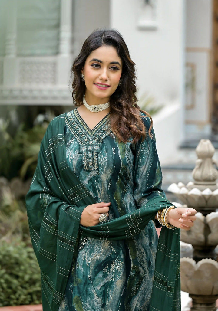 Luxurious Designer Suit | Soft Modal Silk Chanderi Dupatta
