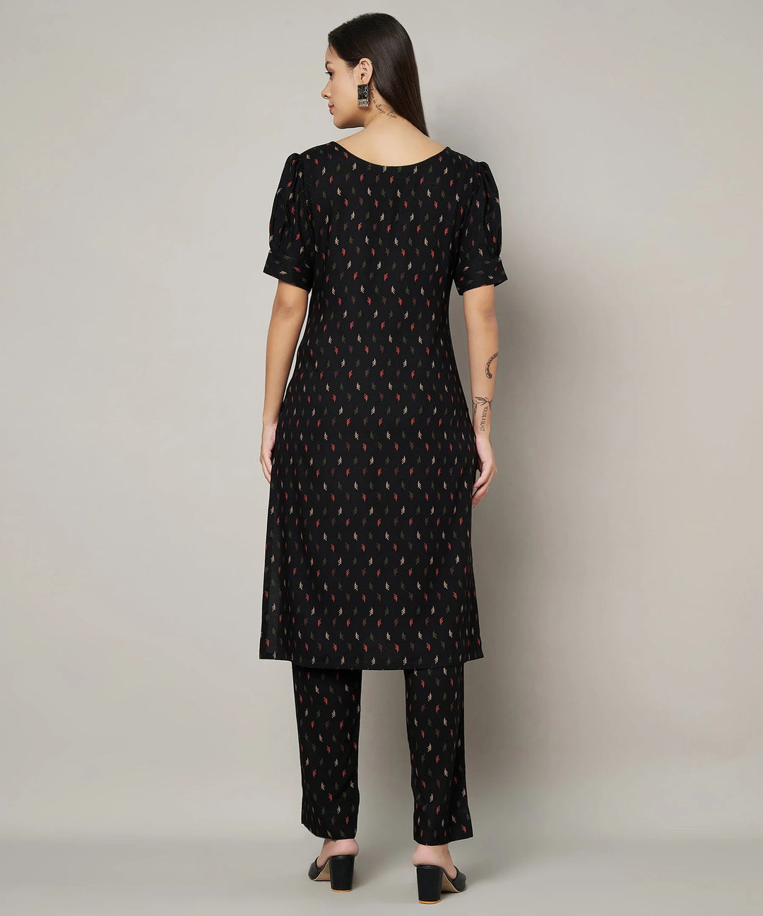 Stylish Viscose Rayon Kurti Set | Designer Printed Kurti with Matching Bottom