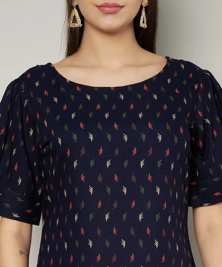 Stylish Viscose Rayon Kurti Set | Designer Printed Kurti with Matching Bottom