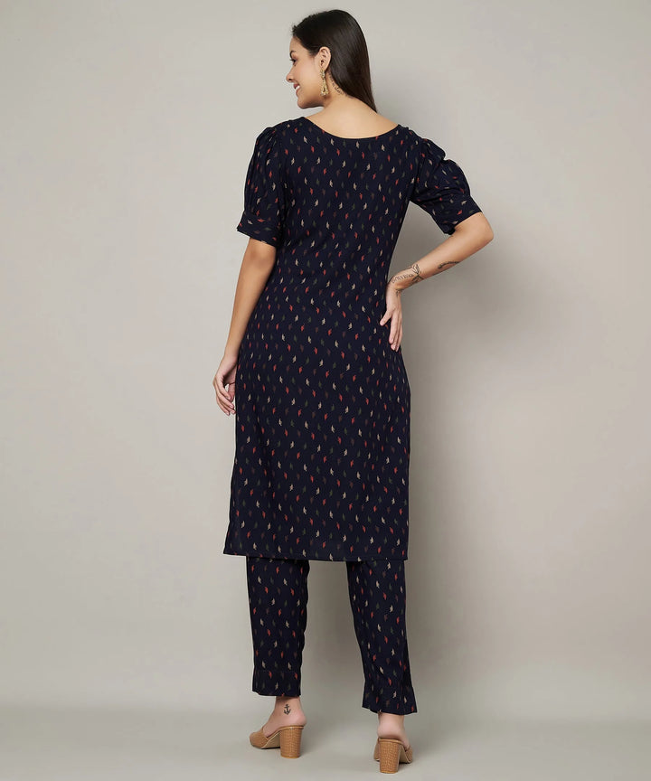 Stylish Viscose Rayon Kurti Set | Designer Printed Kurti with Matching Bottom