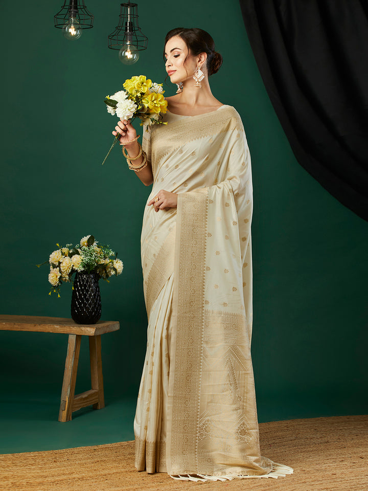 Nylon Banarasi Saree | Wevon Jacquard Design Party & Wedding Wear