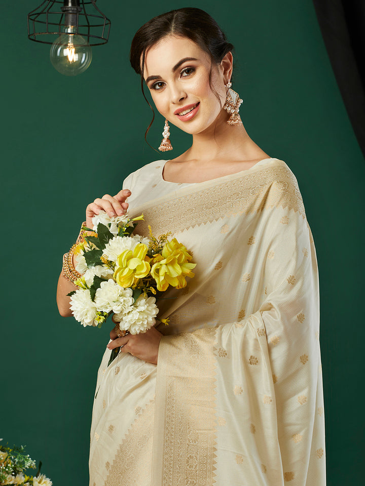 Nylon Banarasi Saree | Wevon Jacquard Design Party & Wedding Wear
