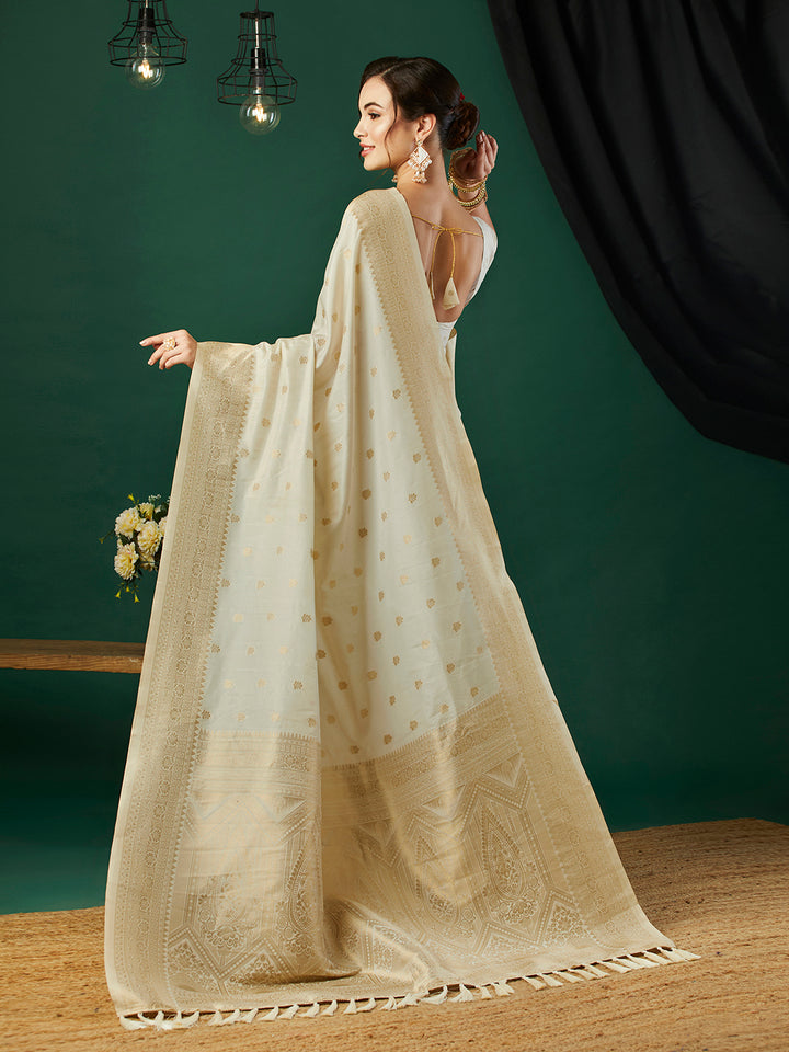 Nylon Banarasi Saree | Wevon Jacquard Design Party & Wedding Wear