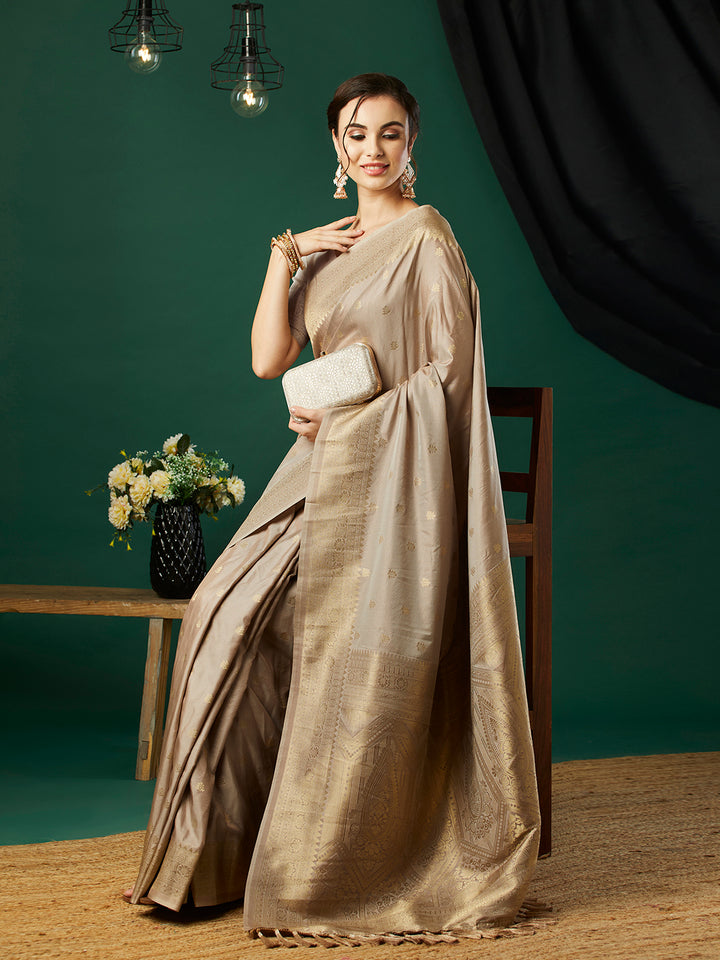 Nylon Banarasi Saree | Wevon Jacquard Design Party & Wedding Wear