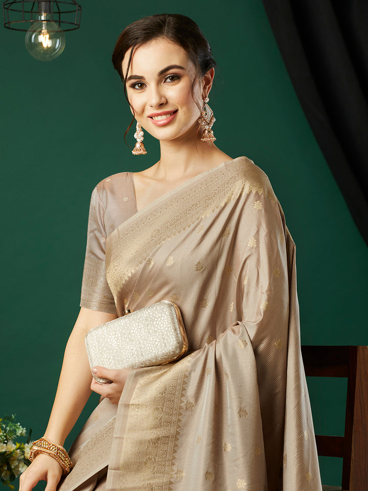 Nylon Banarasi Saree | Wevon Jacquard Design Party & Wedding Wear