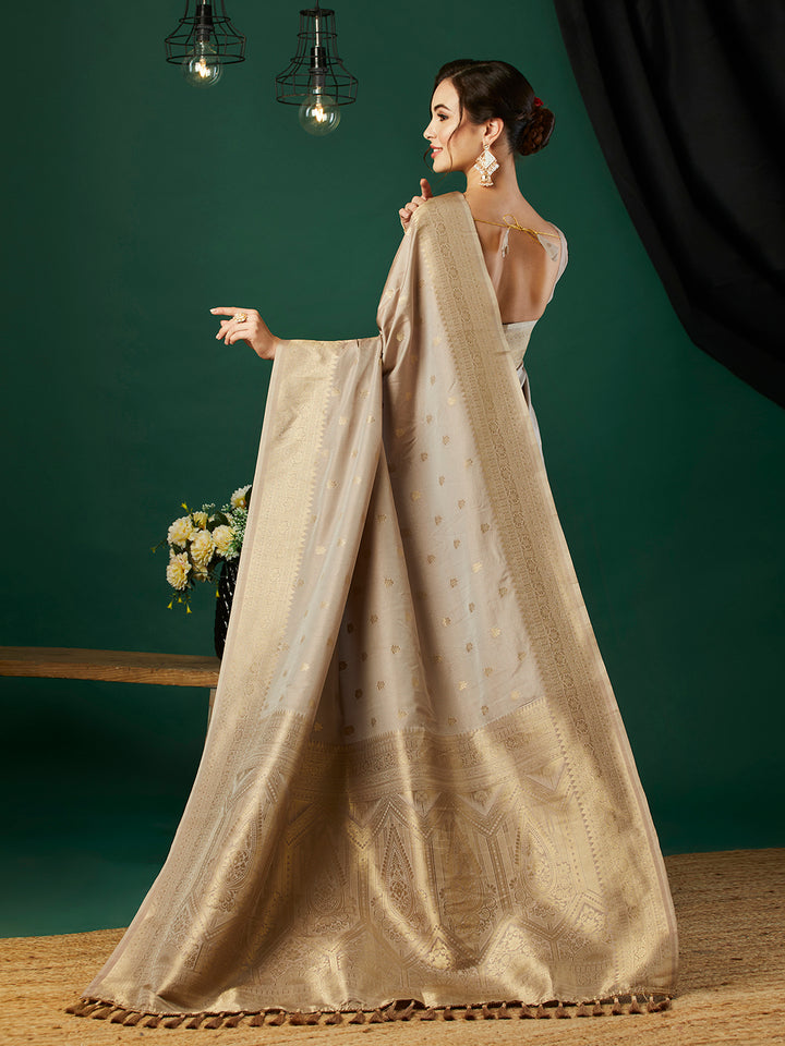 Nylon Banarasi Saree | Wevon Jacquard Design Party & Wedding Wear