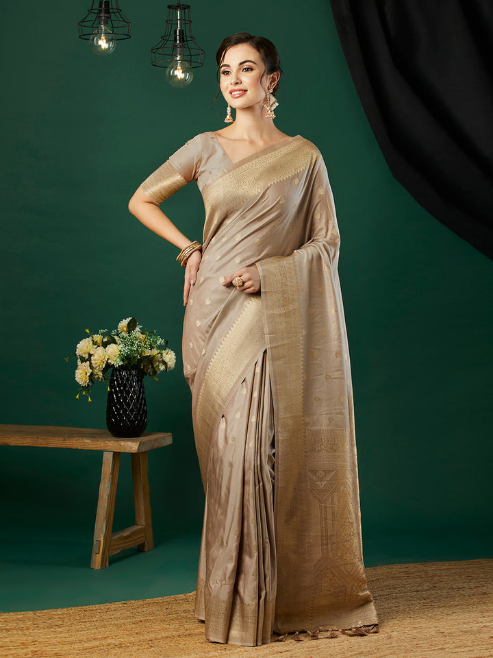 Nylon Banarasi Saree | Wevon Jacquard Design Party & Wedding Wear