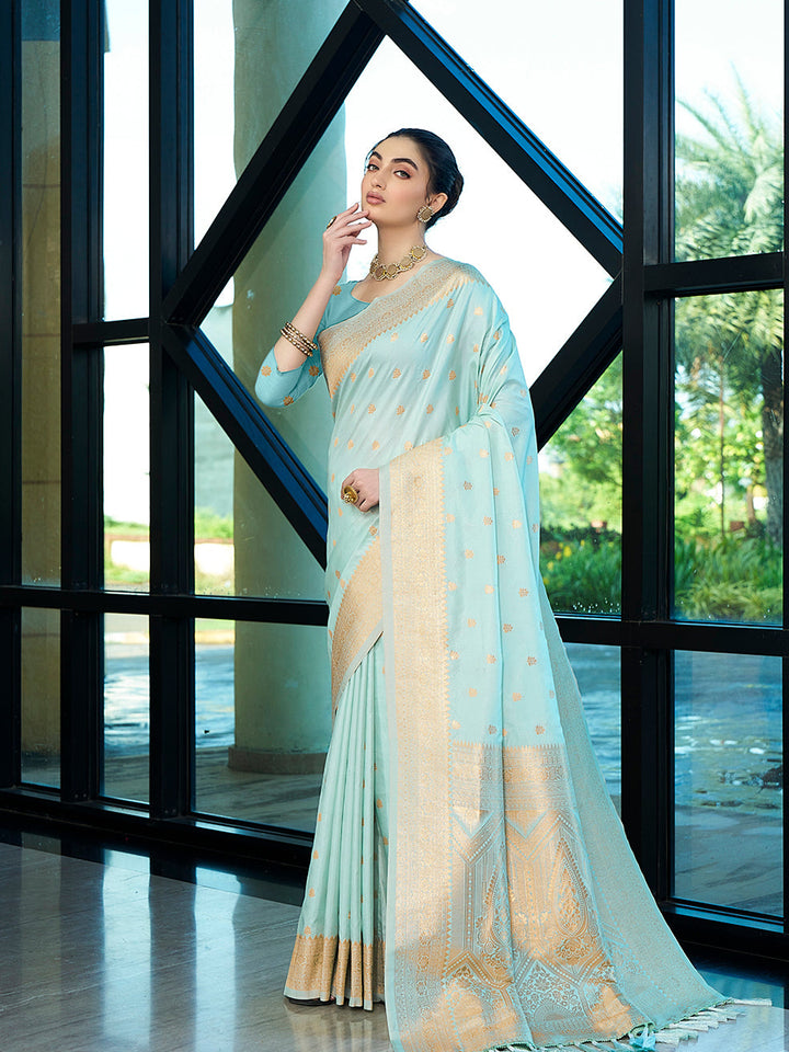 Nylon Banarasi Saree | Wevon Jacquard Design Party & Wedding Wear