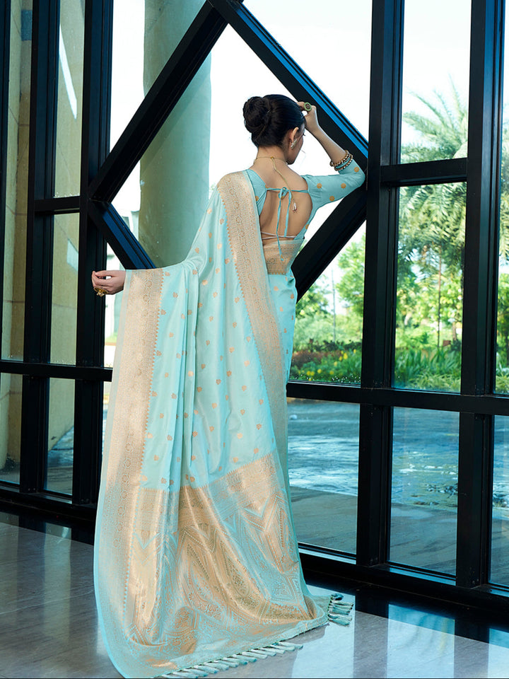 Nylon Banarasi Saree | Wevon Jacquard Design Party & Wedding Wear