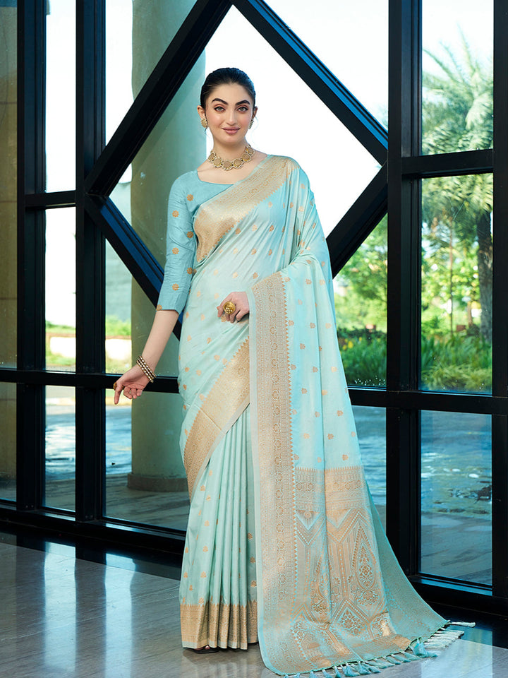 Nylon Banarasi Saree | Wevon Jacquard Design Party & Wedding Wear