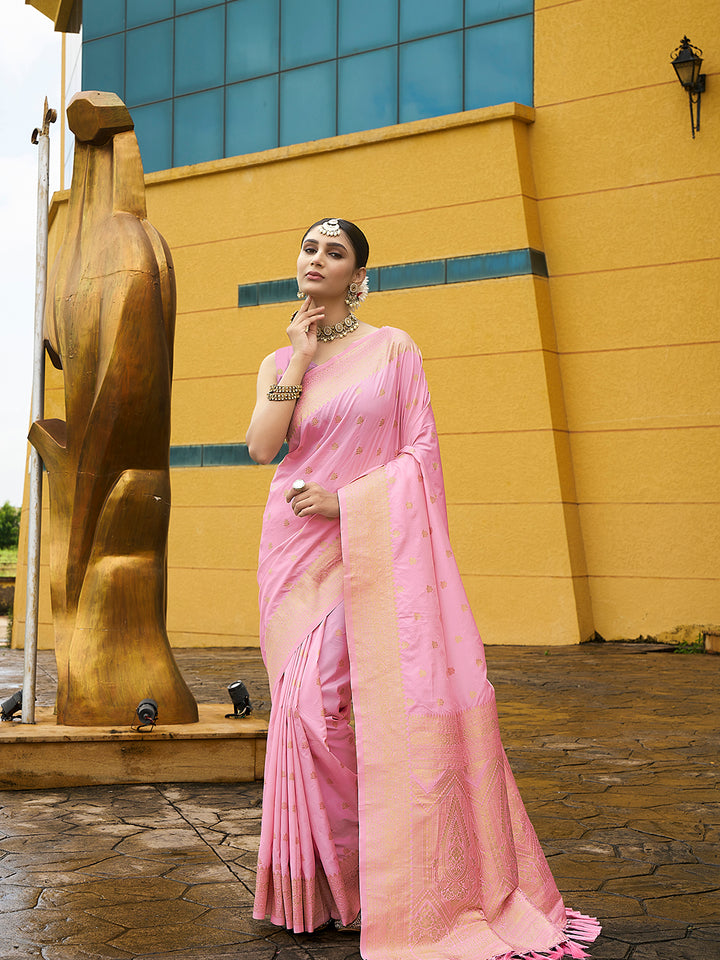 Nylon Banarasi Saree | Wevon Jacquard Design Party & Wedding Wear