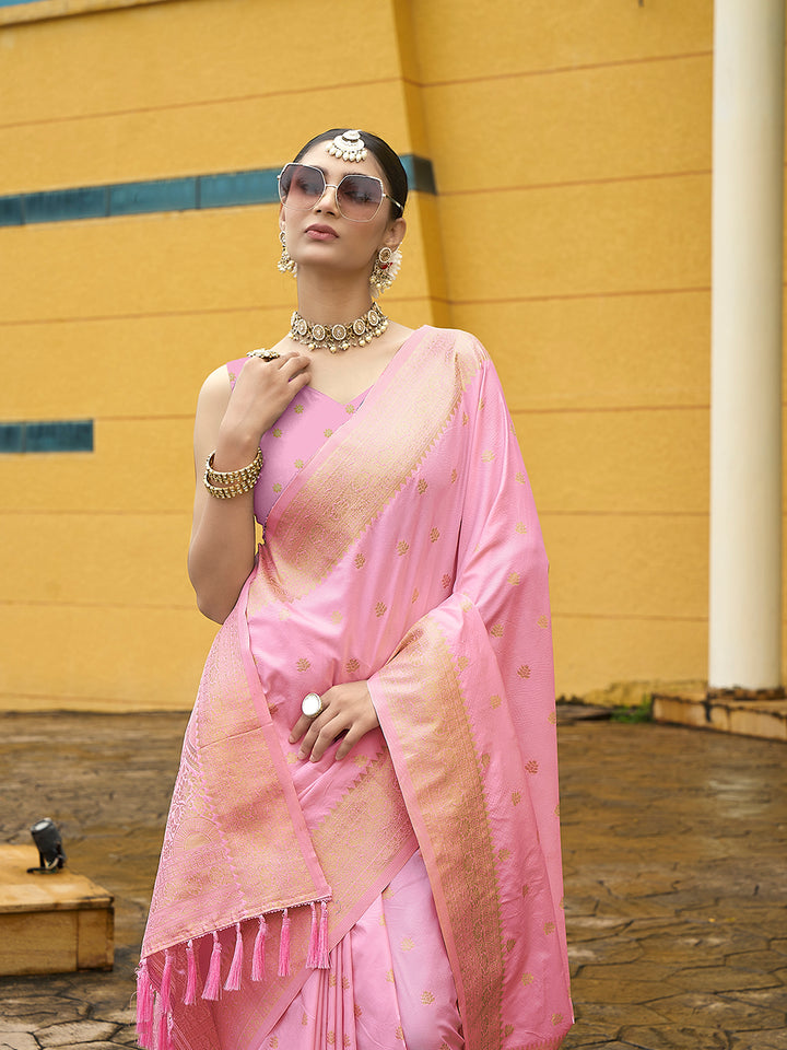 Nylon Banarasi Saree | Wevon Jacquard Design Party & Wedding Wear