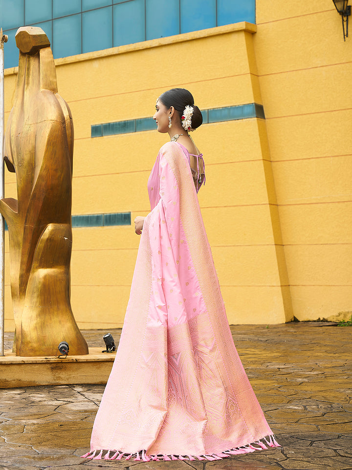 Nylon Banarasi Saree | Wevon Jacquard Design Party & Wedding Wear