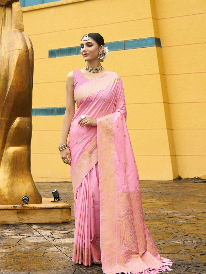 Nylon Banarasi Saree | Wevon Jacquard Design Party & Wedding Wear