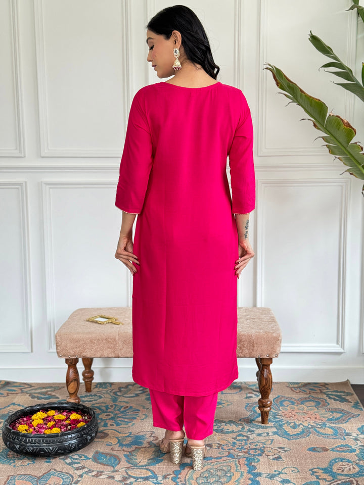 Gajri Color Readymade Suit | Stunning Jacquard Silk Dupatta