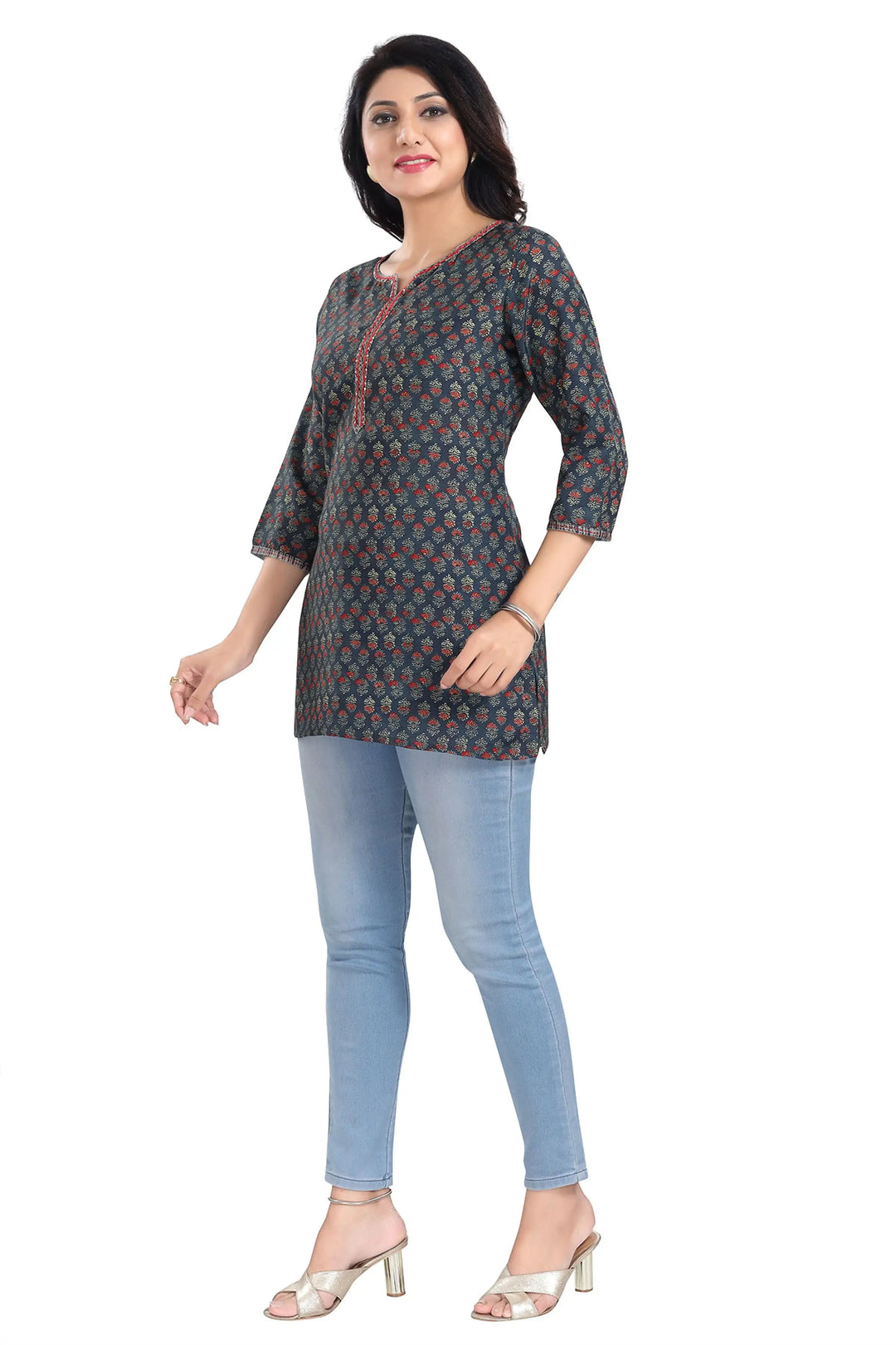 Navy Blue Rayon Kurti | Perfect for Parties, Festive & Special Events
