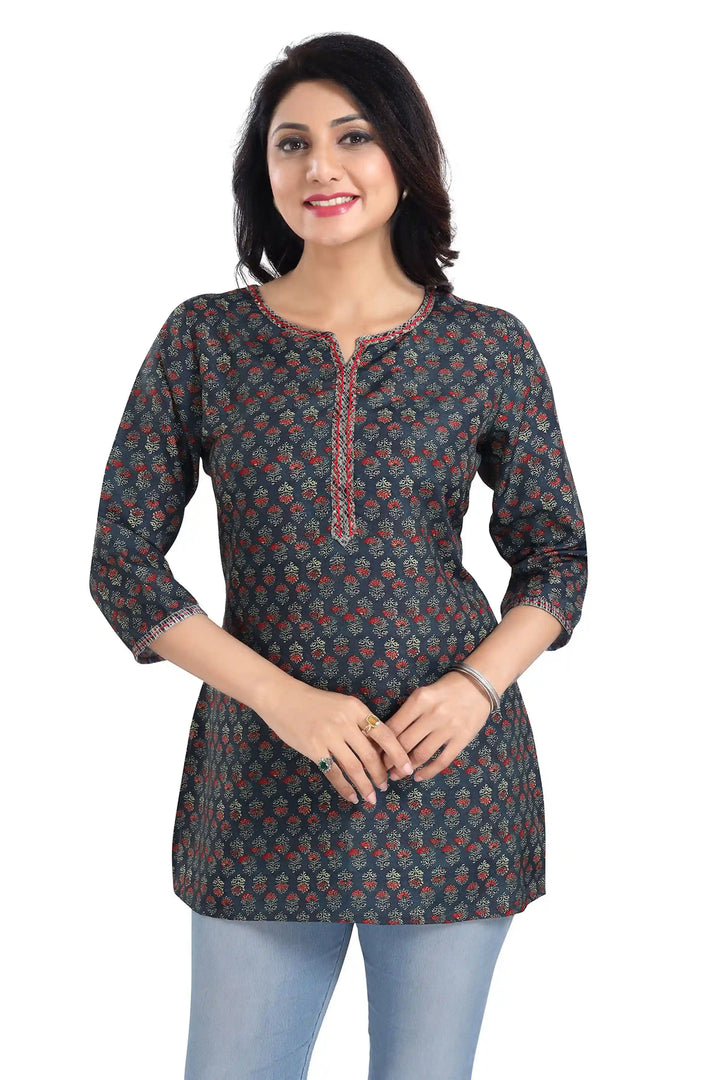Navy Blue Rayon Kurti | Perfect for Parties, Festive & Special Events