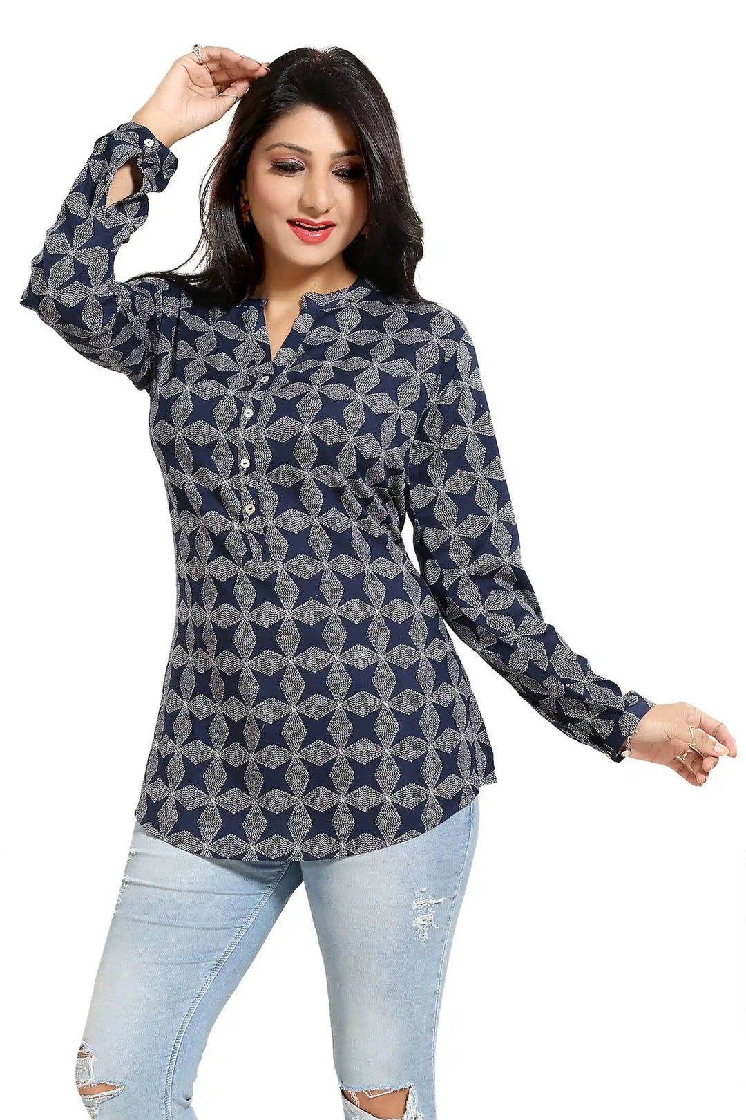 Ethnic Printed Rayon Short Kurti | Casual & Party Wear Fashion