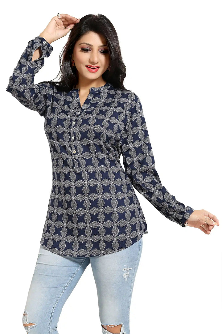 Ethnic Printed Rayon Short Kurti | Casual & Party Wear Fashion