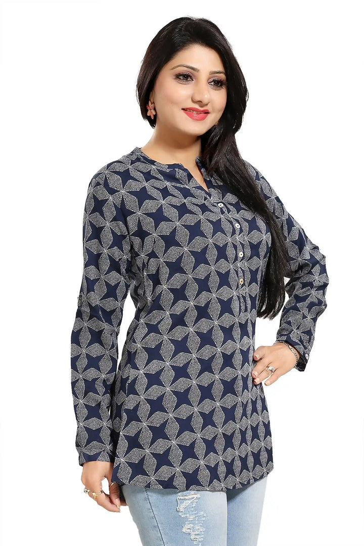 Ethnic Printed Rayon Short Kurti | Casual & Party Wear Fashion