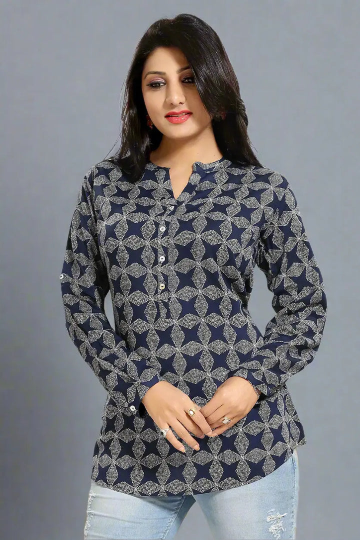 Ethnic Printed Rayon Short Kurti | Casual & Party Wear Fashion
