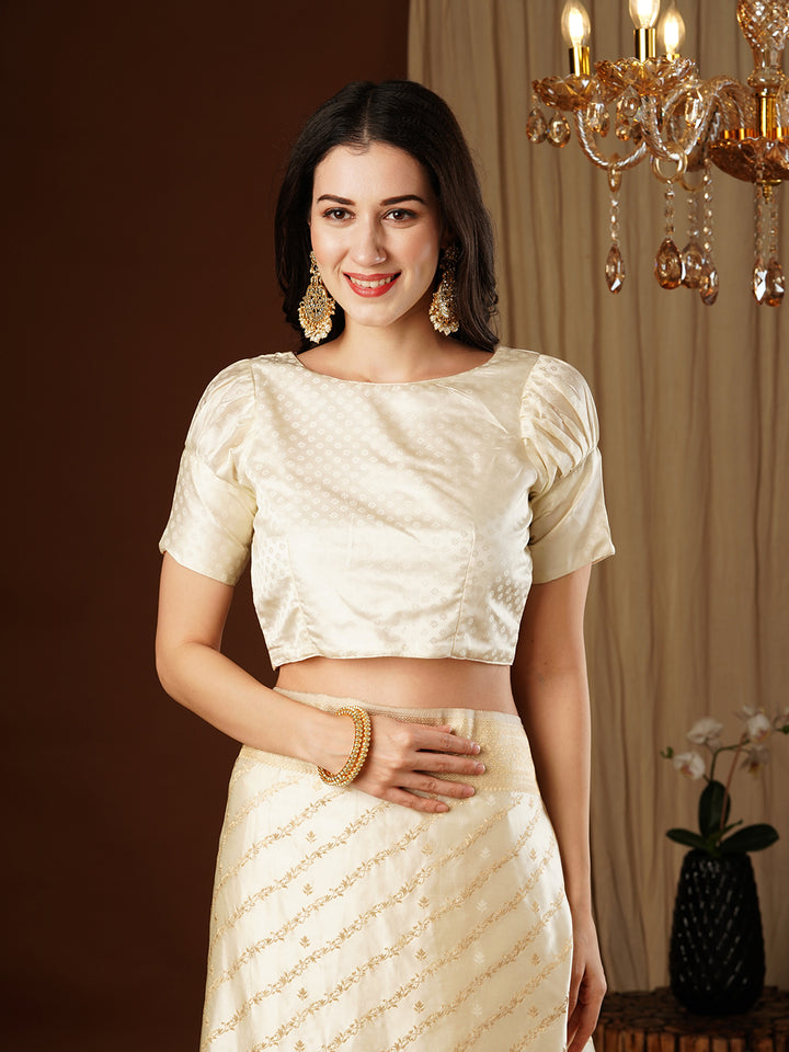 Satin Silk Saree | Wevon Jacquard Designer Work Elegant Party Wear