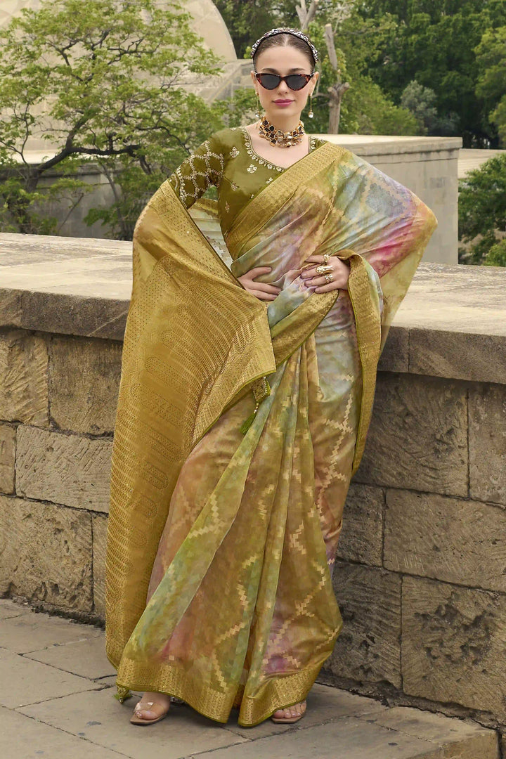 Royal Jacquard Silk Saree | Wedding & Party Wear with Embroidery Work