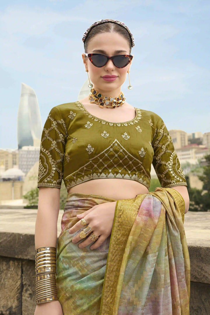 Royal Jacquard Silk Saree | Wedding & Party Wear with Embroidery Work