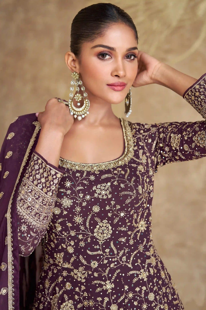 Designer Anarkali Suit | Heavy Embroidery Work Party Wear Dress