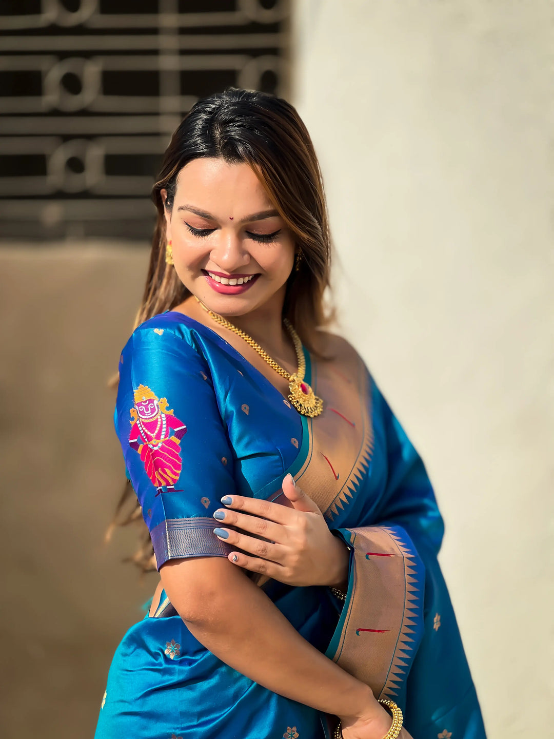 Soft Silk Saree | Wevon Paithani Vitthala Pallu Elegant Party Wear